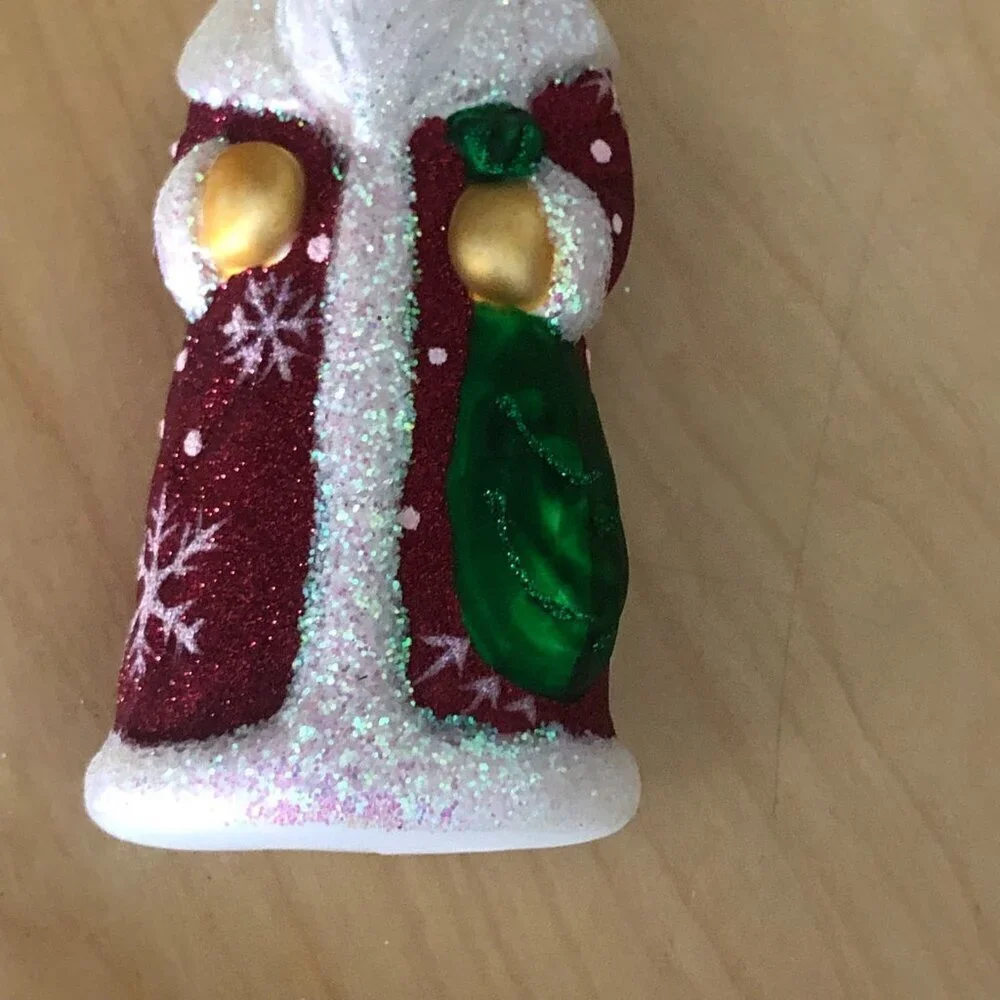 Neiman Marcus Old World Christmas German Santa Ornament Blown Glass European 5
